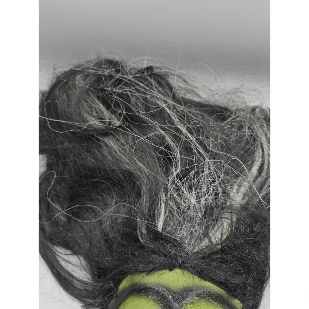 Vintage Paper Magic Group Witch Domino Eye Nose Mask W/‎ Hair Latex 1996 Green